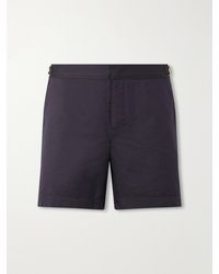Orlebar Brown - Bulldog Straight-Leg Mid-Length Striped Seersucker Swim Shorts - Lyst