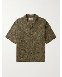 Saint Laurent - Camp-collar Leopard-print Lyocell And Cotton-blend Shirt - Lyst