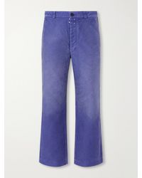 AURALEE - Straight-Leg Garment-Dyed Cotton-Moleskin Trousers - Lyst