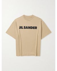 Jil Sander - Logo-Print Cotton-Jersey T-Shirt - Lyst
