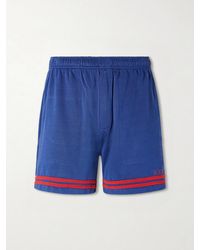 Bode - Lakewood Straight-Leg Logo-Embroidered Striped Jersey Shorts - Lyst