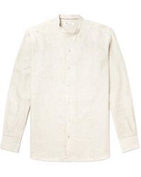 Loro Piana - Arizona Grandad-collar Linen Shirt - Lyst