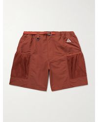 Nike - ACG Snowgrass gerade geschnittene Shorts aus Nylon mit Mesh-Besatz und Gürtel - Lyst