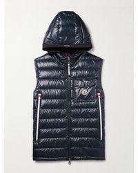 Moncler - Ragot Logo-appliquéd Quilted Glossed-shell Hooded Down Gilet - Lyst