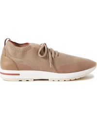 Loro Piana - 360 Flexy Leather-trimmed Knitted Wish® Wool Sneakers - Lyst