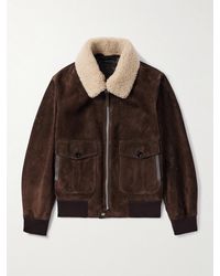 Tom Ford - Shearling-Trimmed Suede Jacket - Lyst
