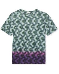 Dries Van Noten - Dip-dyed Printed Cotton-jersey T-shirt - Lyst