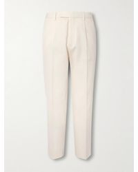 ZEGNA - Straight-Leg Cotton And Wool-Blend Trousers - Lyst