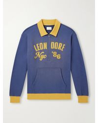 Aimé Leon Dore - Tour Logo-Embroidered Cotton-Jersey Half-Zip Sweater - Lyst