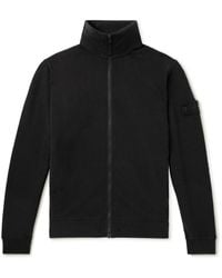 Stone Island - Ghost Cotton-Blend Jersey Zip-Up Sweatshirt - Lyst