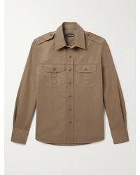 Tom Ford - Cotton And Silk-Blend Poplin Shirt - Lyst