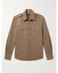 Tom Ford - Cotton And Silk-Blend Poplin Shirt - Lyst