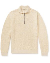 Massimo Alba - Ribbed Cotton Half-zip Sweater - Lyst