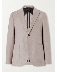 Slowear - Wool-blend Flannel Blazer Jacket - Lyst