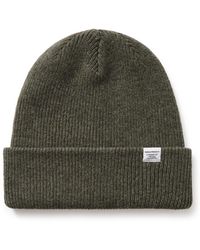 Norse Projects - Logo-appliquéd Ribbed Merino Wool Beanie - Lyst