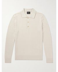 Brioni - Sea Island Cotton And Cashmere-blend Polo Shirt - Lyst