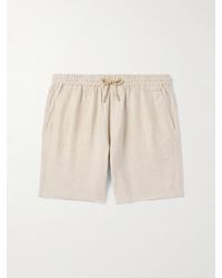 NN07 - Gregor 1454 Straight-leg Linen Drawstring Shorts - Lyst