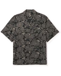 Orslow - Camp-collar Floral-print Voile Shirt - Lyst
