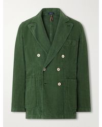 Drake's - Games Double-breasted Linen Blazer - Lyst
