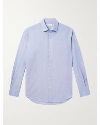 Loro Piana - André Striped Slub Linen And Cotton-blend Shirt - Lyst
