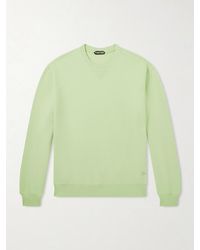 Tom Ford - Logo-embroidered Cotton-jersey Sweatshirt - Lyst