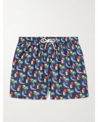 Rubinacci - Shorts Da Mare Medi A Gamba Dritta Stampati - Lyst