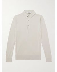 John Smedley - Bradwell Slim-Fit Sea Island Cotton Polo Shirt - Lyst