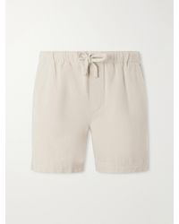 FRAME - Straight-Leg Cotton-Canvas Drawstring Shorts - Lyst
