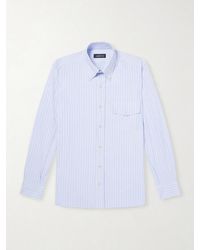 J. Mueser - Striped Button-down Collar Cotton Oxford Shirt - Lyst