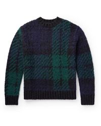 Sacai - Checked Jacquard-knit Sweater - Lyst