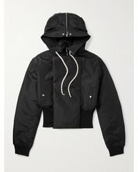 Rick Owens - Alice Cropped Padded Nylon-Canvas Hooded Bomber Jacket - Lyst