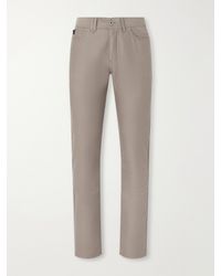 Brioni - Straight-Leg Cotton-Moleskin Trousers - Lyst