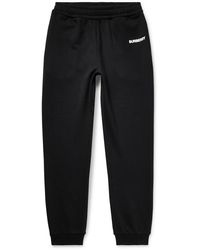Burberry - Tapered Logo-print Cotton-jersey Sweatpants - Lyst