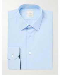 Paul Smith - Slim-fit Cutaway-collar Cotton-poplin Shirt - Lyst