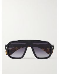 Jacques Marie Mage - Octavian Aviator-style Acetate And Silver-tone Sunglasses - Lyst