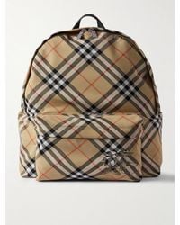 Burberry - Checked Coated-Canvas Backpack - Lyst
