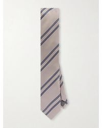 Brunello Cucinelli - 7.5Cm Striped Herringbone Silk-Jacquard Tie - Lyst