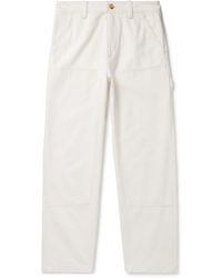 A.P.C. - Gustav Straight-Leg Organic Cotton-Twill Trousers - Lyst