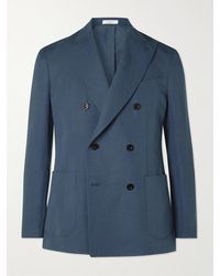 Boglioli - Double-Breasted Lyocell And Linen-Blend Suit Jacket - Lyst