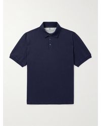 Brunello Cucinelli - Slim-fit Cotton-piqué Polo Shirt - Lyst