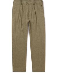 NN07 - Bill 1196 Straight-leg Pleated Linen Trousers - Lyst