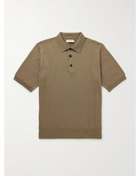 James Purdey & Sons - Cotton And Cashmere-blend Polo Shirt - Lyst