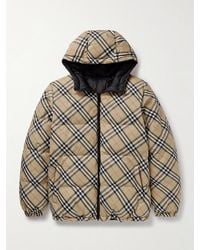 Burberry - Reversible Checked Quilted Shell Hooded Down Jacket - Lyst