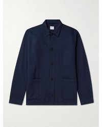 Sunspel - Cotton And Linen-blend Twill Shirt Jacket - Lyst