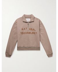 STORY mfg. - Geo Sweatshirt aus Biobaumwoll-Jersey mit kurzem Reißverschluss und Applikationen - Lyst