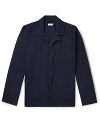 Sunspel - Camp-collar Cotton-twill Pyjama Shirt - Lyst