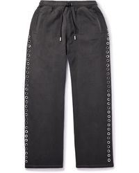 Off-White c/o Virgil Abloh - Straight-leg Embroidered Embellished Cotton-jersey Sweatpants - Lyst