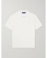 Polo Ralph Lauren - Logo-Embroidered Cotton And Linen-Blend Polo Shirt - Lyst