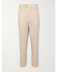 Umit Benan - Straight-leg Cotton-blend Trousers - Lyst