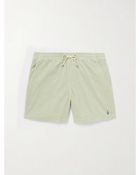 Polo Ralph Lauren - Straight-Leg Logo-Embroidered Cotton-Corduroy Drawstring Shorts - Lyst